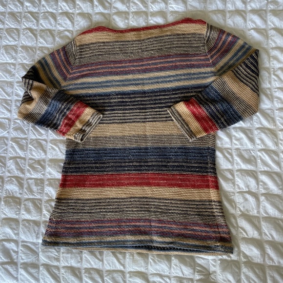 Ralph Lauren Striped Linen-Cotton Sweater Top - Picture 5 of 5